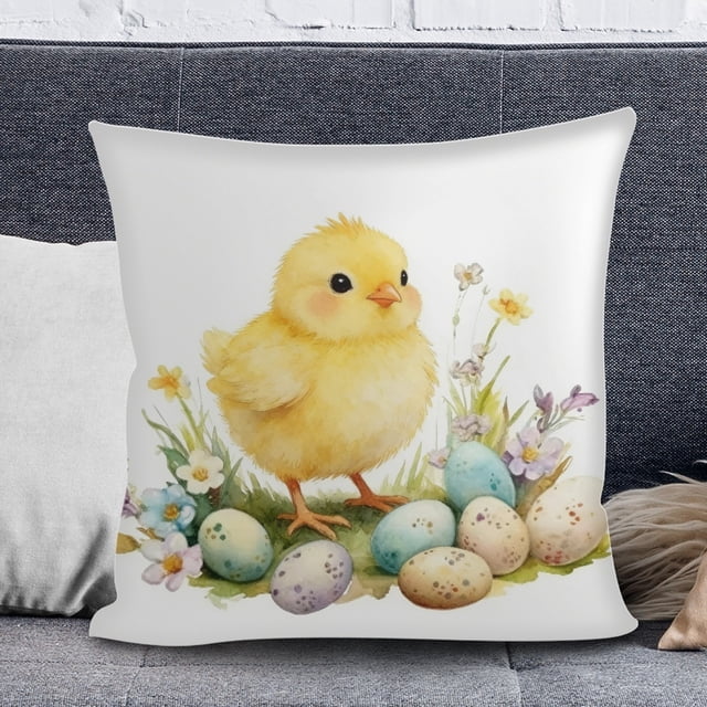 Outdoor Holiday Decorations Easter Themed Pillowcase 44X44 Cm (Insert Not Included) for Drawing and Holiday Decoration