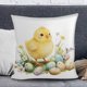 thumbnail image 2 of Uuiauoio Easter Bunny Rabbit Pillow Case Colorful Bunny Throw Pillow Cover Spring Holiday Decorative Throw Pillow Easter Pillowcase Square Cushion Cover for Couch, 2 of 6