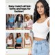 thumbnail image 5 of Crop Tops AURUZA sin mangas con escote en U, 2 piezas blanco+azul, 5 of 6