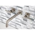 thumbnail image 2 of Kingston Brass KS6028DL Concord Two-Handle Wall Mount Roman Tub Faucet, Brushed Nickel, 2 of 7