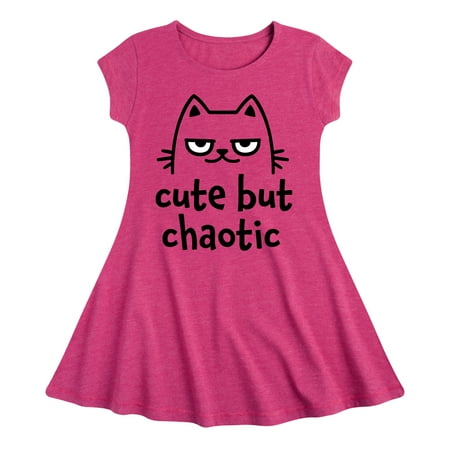 

Instant Message - Cute But Chaotic - Toddler And Youth Girls Fit And Flare Dress
