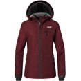 thumbnail image 1 of Women's Hooded Mountain Ski Jacket Outdoor Fleece Windproof Rain Jacket, 1 of 2