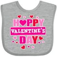 thumbnail image 3 of Inktastic Happy Valentine's Day with Hearts Boys or Girls Baby Bib, 3 of 4