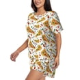 thumbnail image 2 of Lsque Pizza Slices Women's Short-Sleeved Pajama Set - 2 Piece Soft and Lightweight Sleepwear Set-3X-Large, 2 of 9