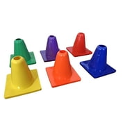 Cannon Sports Assorted Colors Multi-Purpose Vinyl Activity Cones, 6" Height, Set of 6