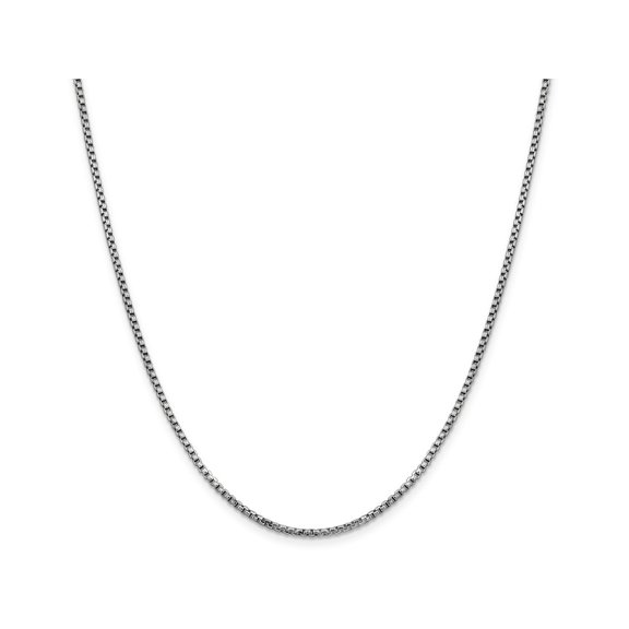 FJC Finejewelers 14k White Gold 1.75mm Round Box Chain Bracelet