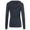 thumbnail image 3 of A2Y Women's Casual Fitted Lightweight Pocket Zip Up Hoodie Navy 1XL, 3 of 3