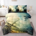 thumbnail image 1 of YST Army Airplane Comforter Set, Vintage Retro World War II, 7-Piece, Twin, 1 of 5