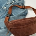 thumbnail image 5 of AOOOWER Fanny Pack Corduroy Waist Bag Travel Sport Bag for Girl Women Solid Color Crossbody Waist Pack Belt Adjustable Chest Bag, 5 of 21