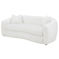 thumbnail image 4 of Isabella Faux Sheepskin Upholstered Sofa Natural, 4 of 10