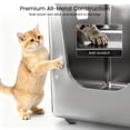 thumbnail image 3 of Stainless Steel Cat Litter Box 20"L x 12.2"W x 11.8"H High Sides for Big & Multiple Cats, 3 of 9