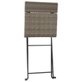 thumbnail image 3 of vidaXL Folding Bistro Chairs 8 pcs Grey Poly Rattan and Steel, 3 of 5