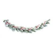 Melrose 6' x 8" Flocked Pine with Berry Artificial Christmas Garland, Unlit