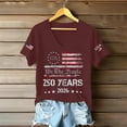 thumbnail image 4 of Women's 250th Anniversary USA Shirt Independence Day Top 4th of July Shirts America 250 Merchandise V Neck Flag Graphic Casual Tee, 4 of 5