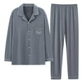 thumbnail image 3 of Men's 2024 Autumn/Winter Loose Collar Long Sleeve Pajama Set, 3 of 3