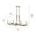 thumbnail image 6 of 52429BNB Kichler Lighting Tolani - 8 Light Oval Chandelier In Soft Contemporary Style-20 Inches Tall and 21.5 Inches Wide-Brushed Natural Brass Finish, 6 of 7