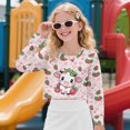 thumbnail image 2 of DISNIMO Cow Strawberry Printed Stylish Crop Tops for Girls Round Neck Tee Shirt Long Sleeve Cropped Sweatshirts Casual Loose Pullover Sweatshirts for Teens Youth Kids, 2 of 7