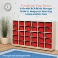 thumbnail image 5 of ECR4Kids Scoop Front Plastic Storage Bins, Multipurpose Organization, Red, 30-Piece, 5 of 9