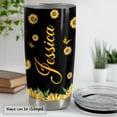 thumbnail image 3 of Personalized Skull Sunflower Tumbler Custom Name 20oz Tumblers with Lid Gift for Women Friends Skull Lovers Birthday Christmas, 3 of 6