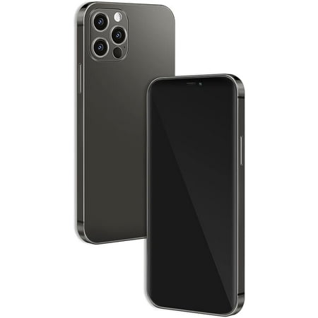 Without Logo - Non Working Replica 1:1 Phone Dummy Display Phone Model for Phone 12 Pro / 12 Pro Max Fake Model Toy (Grey Blackscreen, 6.1inches)