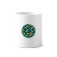 thumbnail image 1 of Flor planta amarillo verde blanco Titular de cepillo de dientes de cerámica taza de regalo pluma blanco taza 350ml, 1 of 2