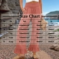 thumbnail image 3 of QATAINLAV Summer Linen Beach Pants for Women Fashion Ruffle Hem Palazzo Pants Loose Flowy Wide Leg Lounge Pant Trousers with Pockets Orange S, 3 of 8