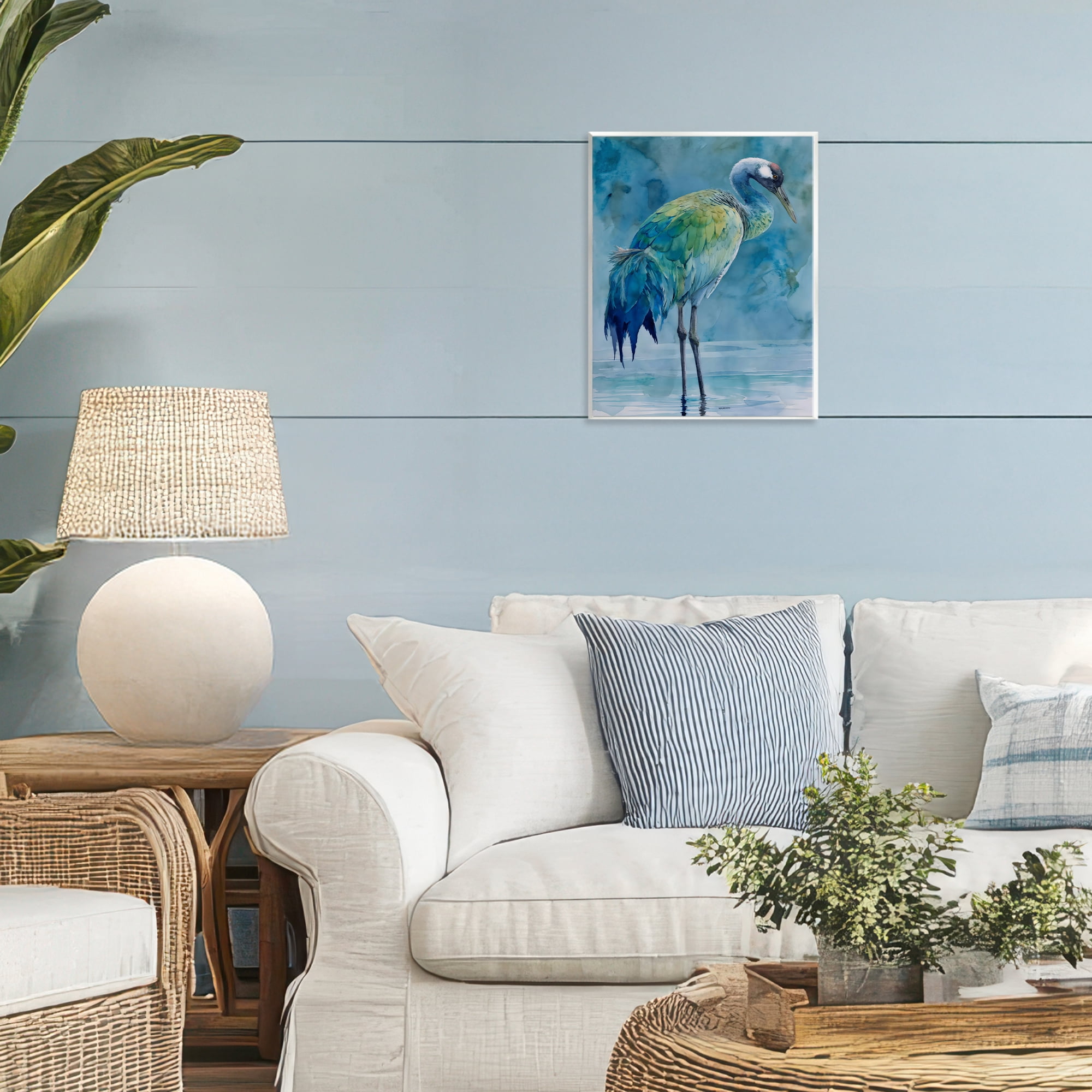 Stupell Industries Turquoise Feathered Coastal Bird Wall Plaque Art, design by Franklyn Gregory