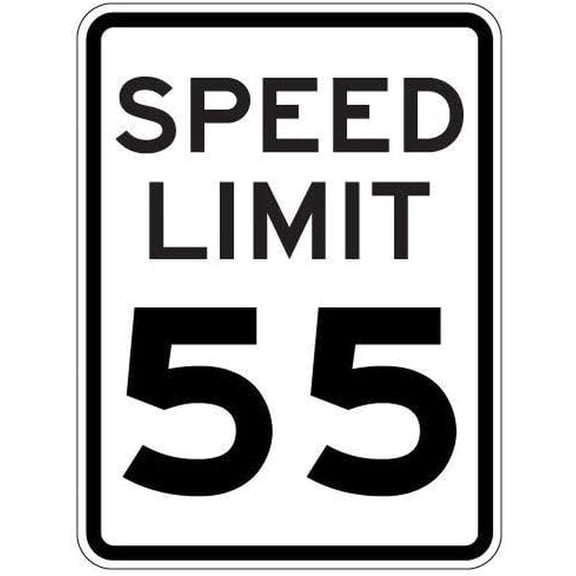 8*12inchs New Metal Sign Aluminum Sign R2 1 55 MPH Speed Limit H.I.P. Signs for Outdoor & Indoor 12" x 8"