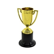 Mini 3.8-in Plastic Gold Trophies for Kids, 6 Count, Unisex, Party Favors, Way to Celebrate!