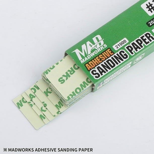 Madworks 21000 Self Adhesive Sandpaper 1000 1000 Grit 2cm x 9cm 20pc