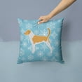 thumbnail image 2 of Winter Snowflake Dog Profile Art Fabric Decorative Pillow, 2 of 4