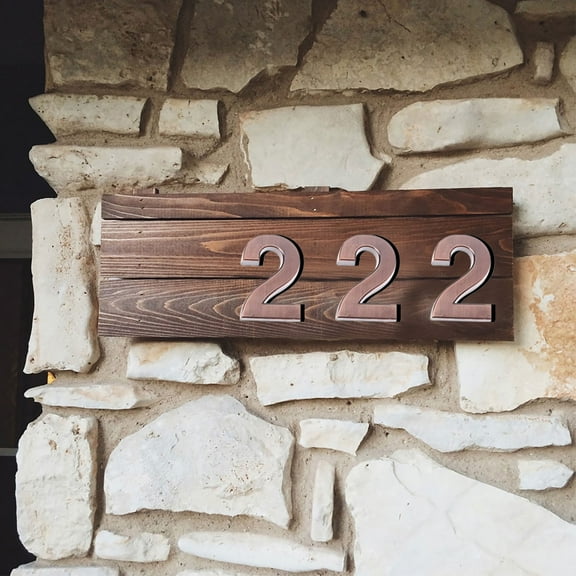 BAOPAI Modern 3D Self-Adhesive House Numbers for Door and Mailbox, Plastic Address Numbers 0-9 for Indoor Outdoor Use, Easy to Install