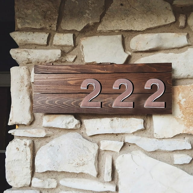 Modern House Numbers Mailbox Numbers 0-9 Self-Adhesive Street Door Home Address Metal Numbers For Outside Or Inside Signs Easy Install