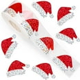 thumbnail image 6 of Dserfhy 2 Rolls Christmas Hat Stickers 1000 Pcs Glitter Red Santa Hat Stickers Waterproof Self-Adhesive Seal Decals for Envelope Journal Invitation Greeting Card Scrapbook Decor, 6 of 7