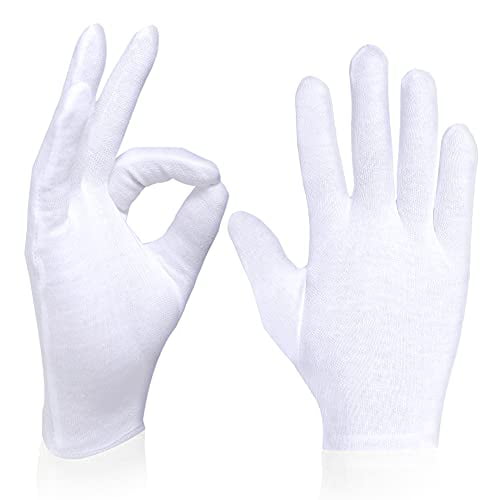 CHARMICS 5 Pairs White Cotton Gloves Hands, Moisturizing Gloves Overnight,  23cm Inch Eczema Gloves, Gloves, Premium White Gloves Women Men -  Walmart.com