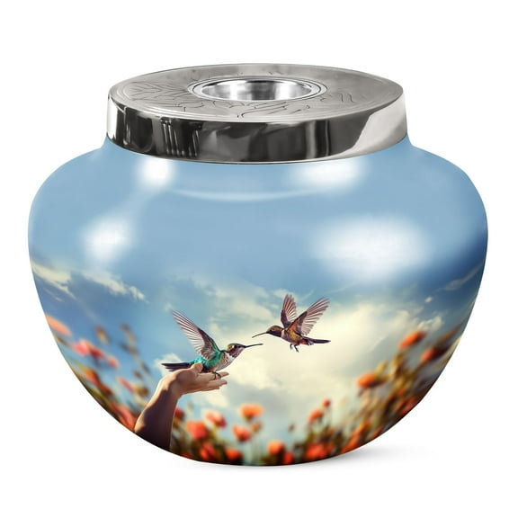 KARYLIZ Humming Bird Urns For Human Ashes Adult Woman - Urn For Ashes Adult Male - Adult Cremation Urn - Urns For Human Ashes Adult Female Mom - Decorative Urns - Cremation Urn For Ashes 10 Inch