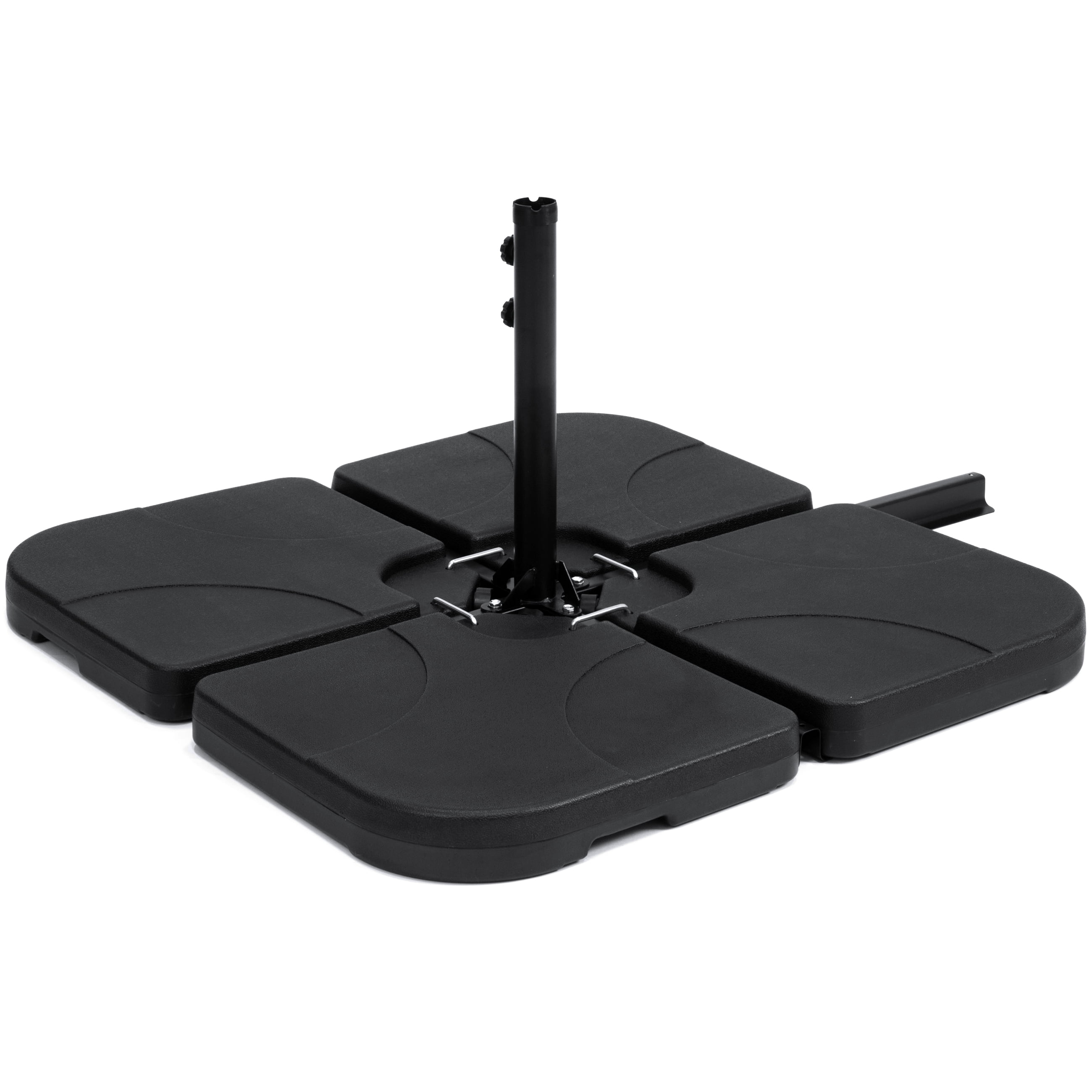 Patio Umbrella Cantilever Outdoor Cross Base Set Of 4 Water Sand for Cantilever Umbrella Base  Bronze Plastic Tank