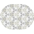 thumbnail image 3 of Oval Tablecloth 52 x 70 Inch, Modern Geometric Tablecloth for Oval Table, Fabric Wrinkle Free Washable Waterproof Tablecloth Oval Table Cloth for Dining Room Table, 3 of 5