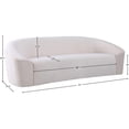 thumbnail image 5 of Meridian Furniture Riley Cream Velvet Sofa, 5 of 5