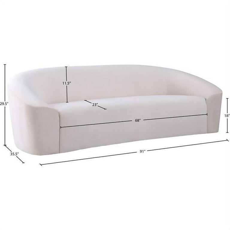 Meridian Furniture Riley Velvet Sofa Meridian Furniture Riley Velvet Sofa