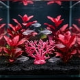 thumbnail image 4 of Pink Artificial Coral, Fish Tank Aquarium Decoration, Realistic Coral Reef Ornament for Fish Tank, Safe Hideout for Fish Shrimp Freshwater Saltwater, 3.9x3 Inch, 4 of 6