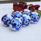 thumbnail image 2 of Colgante Adornos navideños de bolas, 6 unidades, bolas colgantes de plástico a rayas para decorar el árbol de Navidad y fiestas, 6 cm, dorado JASKFLY, 2 of 9