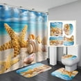 thumbnail image 2 of Christmas 3D Digital Printing Shower Curtain 4 Pieces For Home / Hotel / Party Decoration Style B, 2 of 9