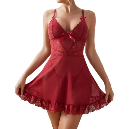 Xiaoxatg Womens Lingerie Sexy Women s Home Pajamas Summer Sexy Suspenders See Through Lace Stockings Women Lingerie Waist