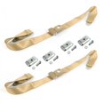thumbnail image 1 of Chevy Chevelle 1964-1967 Standard 2 Point Tan Lap Bucket Seat Belt Kit with Bracketry - 2 Belts, 1 of 1