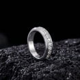 thumbnail image 4 of SFTING Men Wedding Band 925 Sterling Silver Rings for Men White Plated Round 5A Zirconia Size 9, 4 of 7