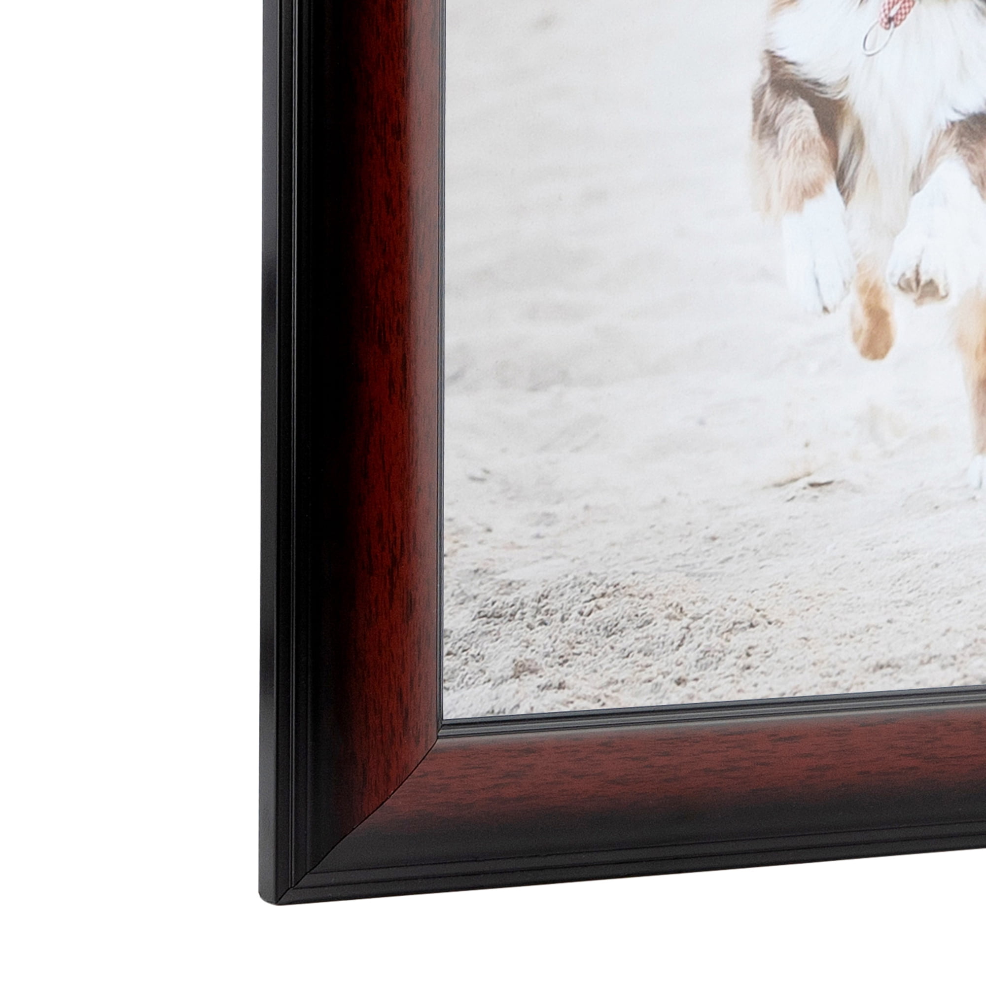 ArtToFrames 16" x 20" Honors Mahogany with Black Picture Frame, 16x20 inch Brown Wood Poster Frame (WOM-5154)
