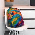 thumbnail image 3 of Lukts Vibrant Parrot Splash Art Pattern 15 Inch Student Backpack, Waterproof Laptop Backpack with Adjustable Shoulder Straps, Lightweight Travel, Campus Backpack, Unisex, 3 of 6