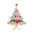 thumbnail image 2 of Teissuly Women Christmas Tree Brooch Fashion Scarf Clip Christmas Gift Party Wedding, 2 of 7