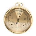 thumbnail image 2 of Fengbin 3 in 1 Barometer Thermometer Hygrometer Weather Station Sturdy Metal Round Gauge Gold, 2 of 8